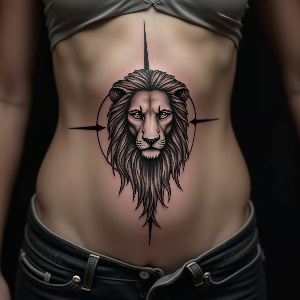 Leo Sign Tattoo 9