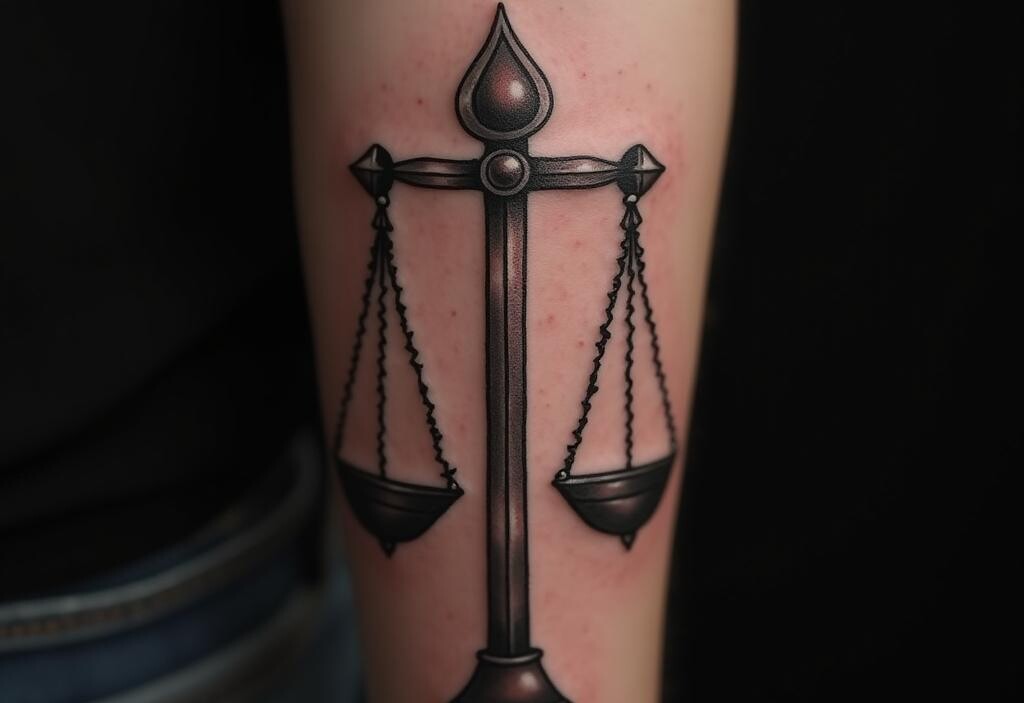 Libra Sign Tattoo 1