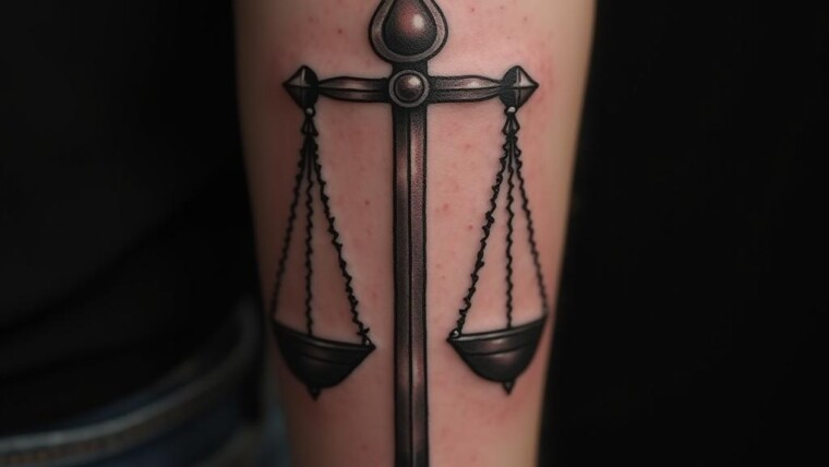 Libra Sign Tattoo 1