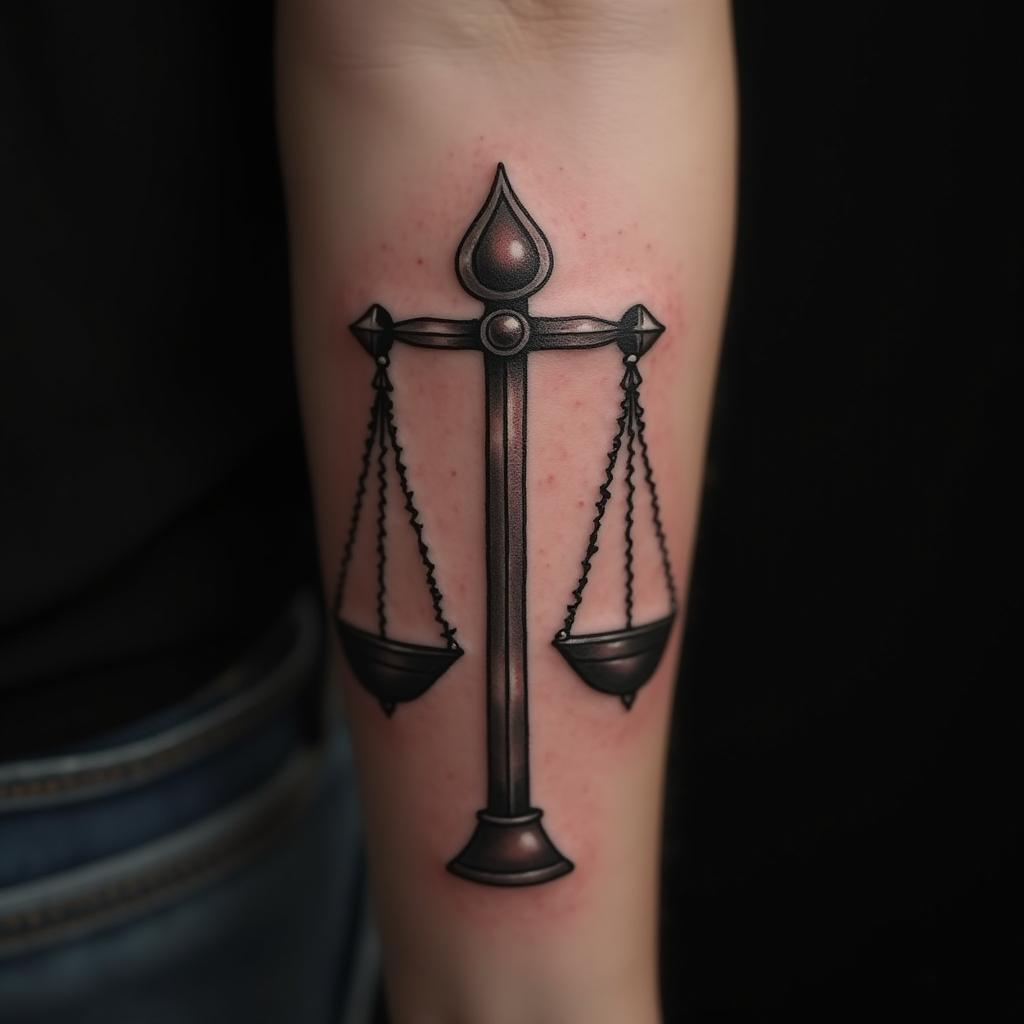 Libra Sign Tattoo 1