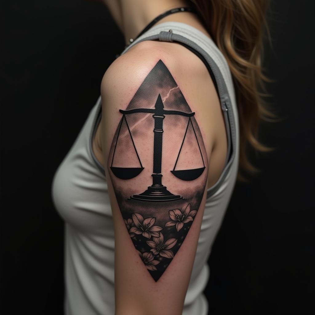 Libra Sign Tattoo 10