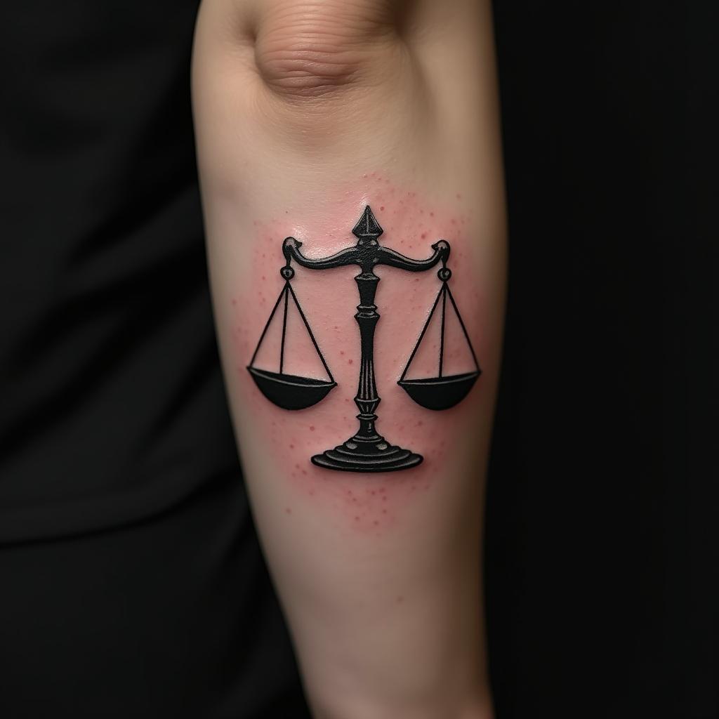 Libra Sign Tattoo 11