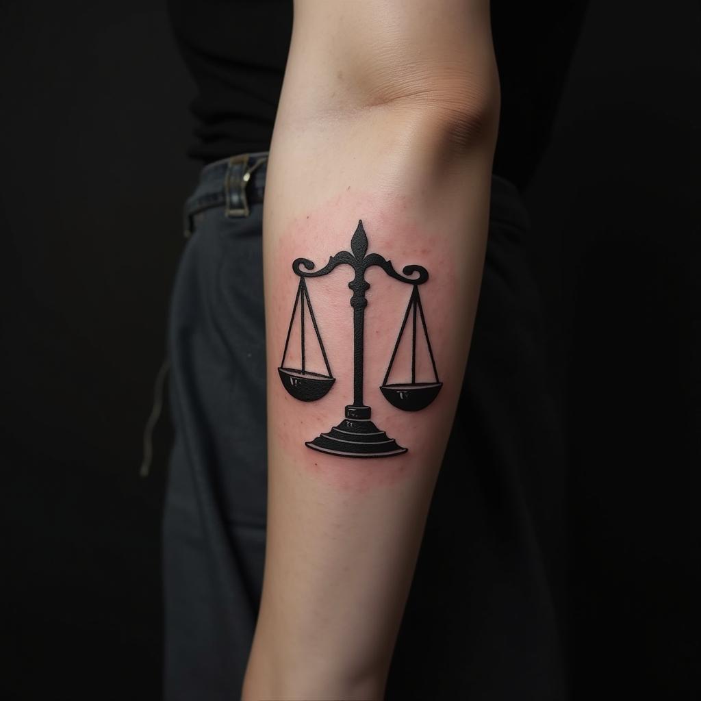 Libra Sign Tattoo 12