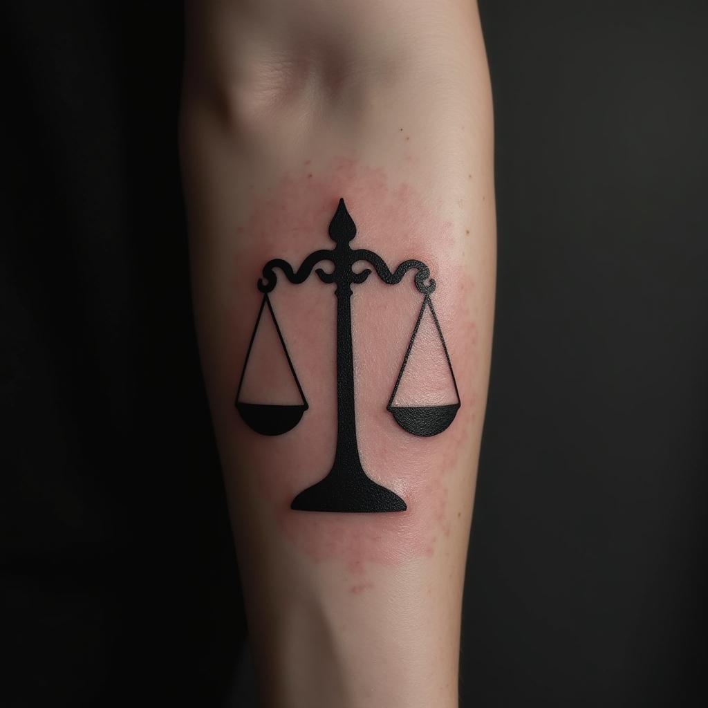 Libra Sign Tattoo 13