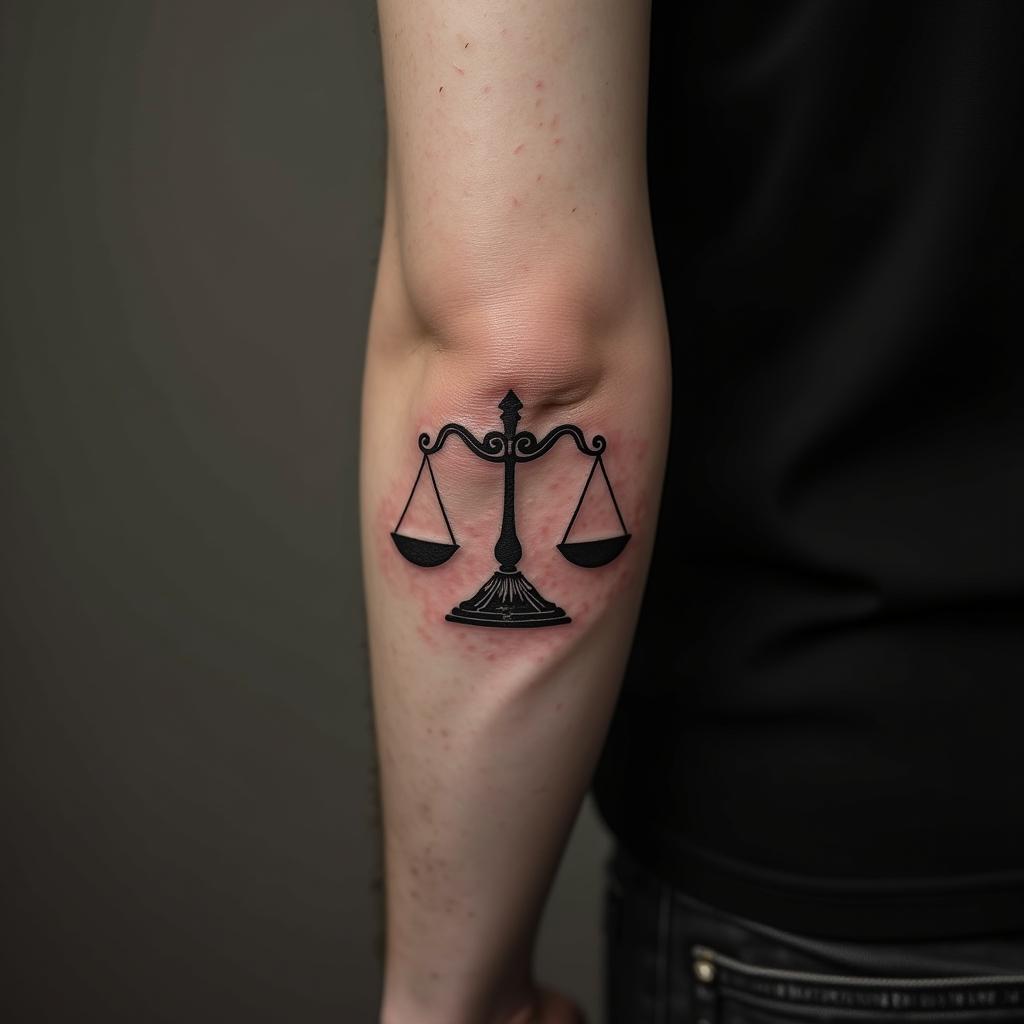 Libra Sign Tattoo 14