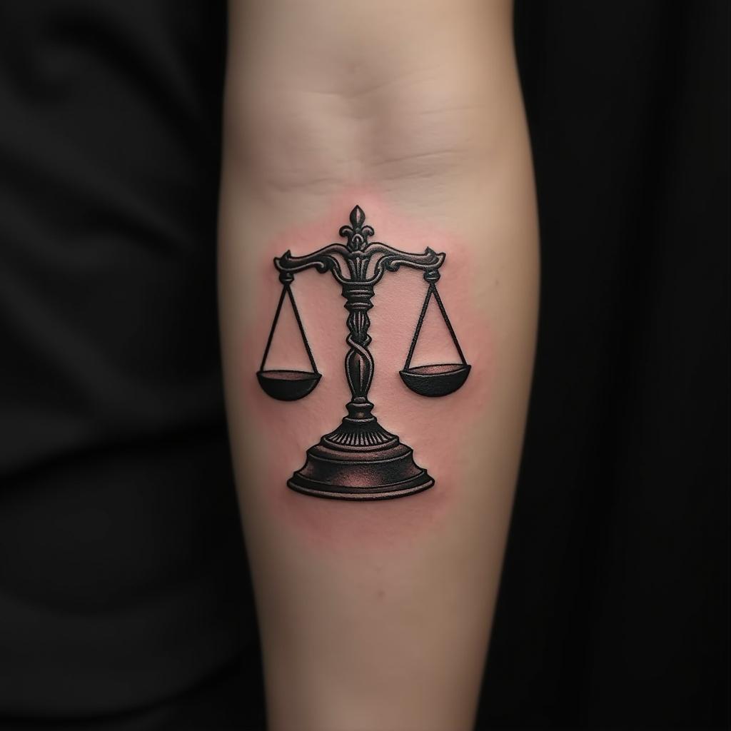 Libra Sign Tattoo 15