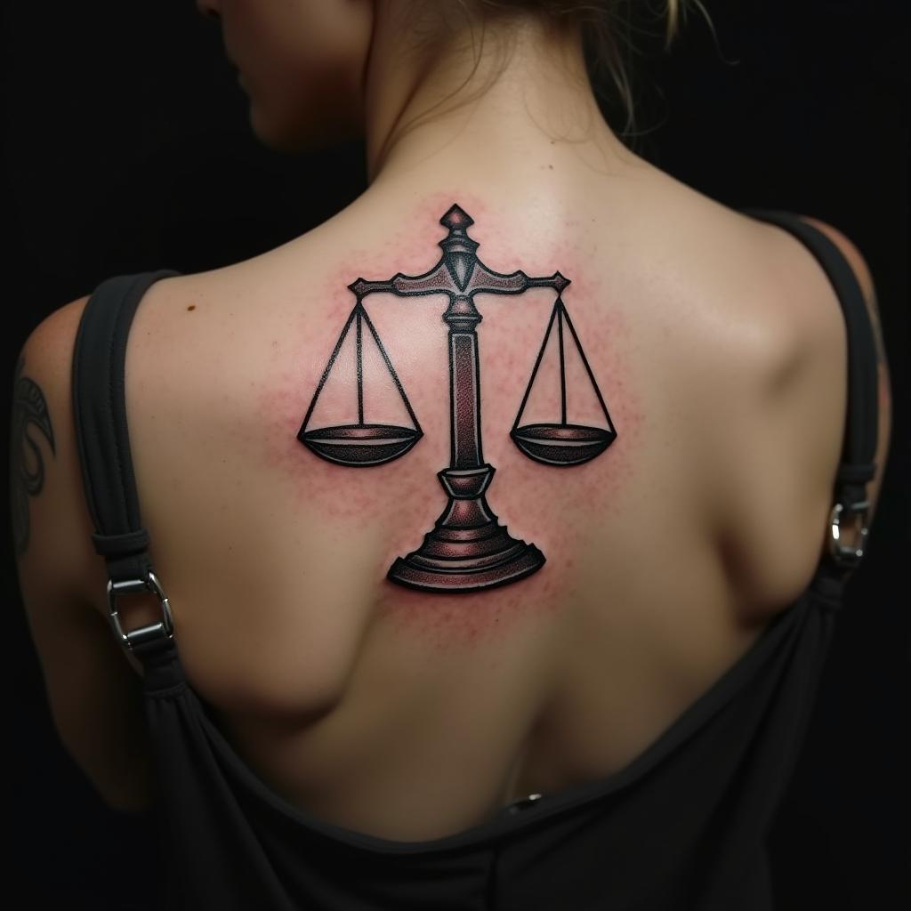 Libra Sign Tattoo 16