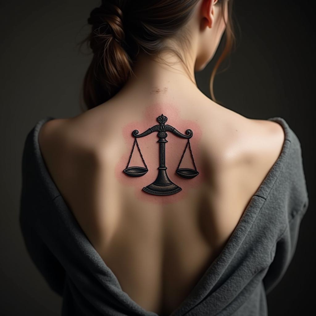 Libra Sign Tattoo 17