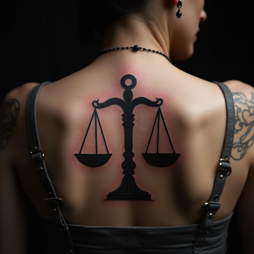 Libra Sign Tattoo 19