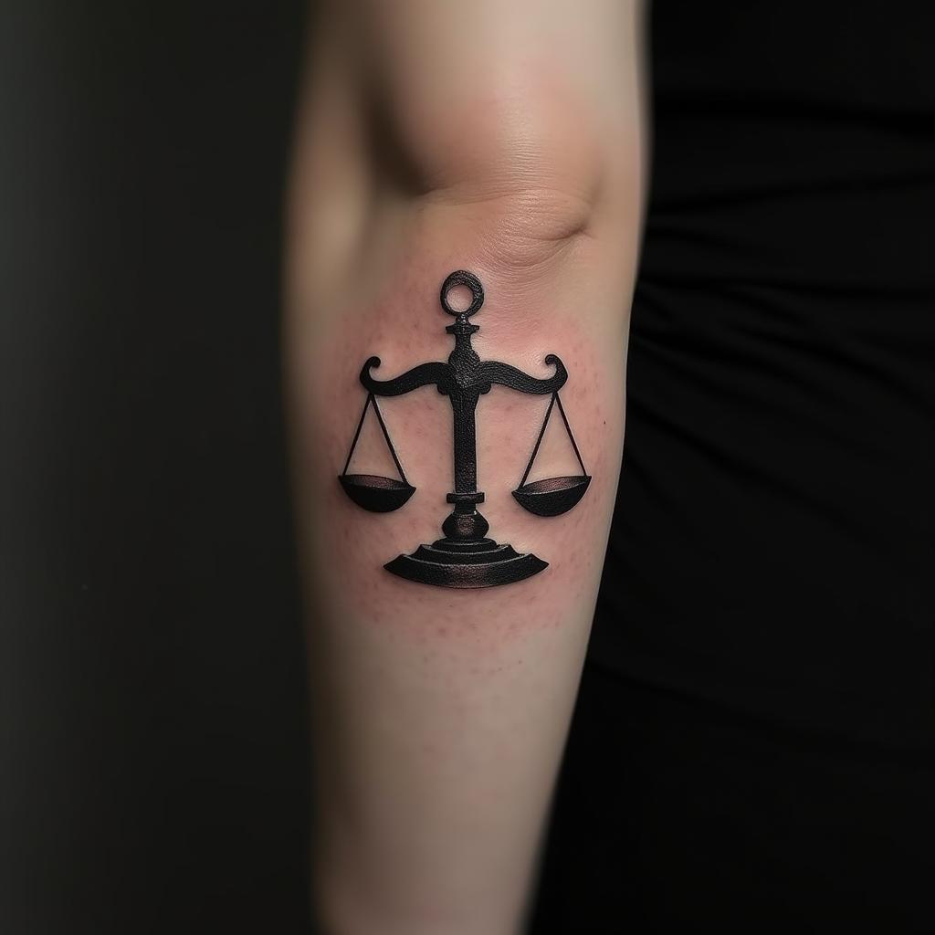 Libra Sign Tattoo 2