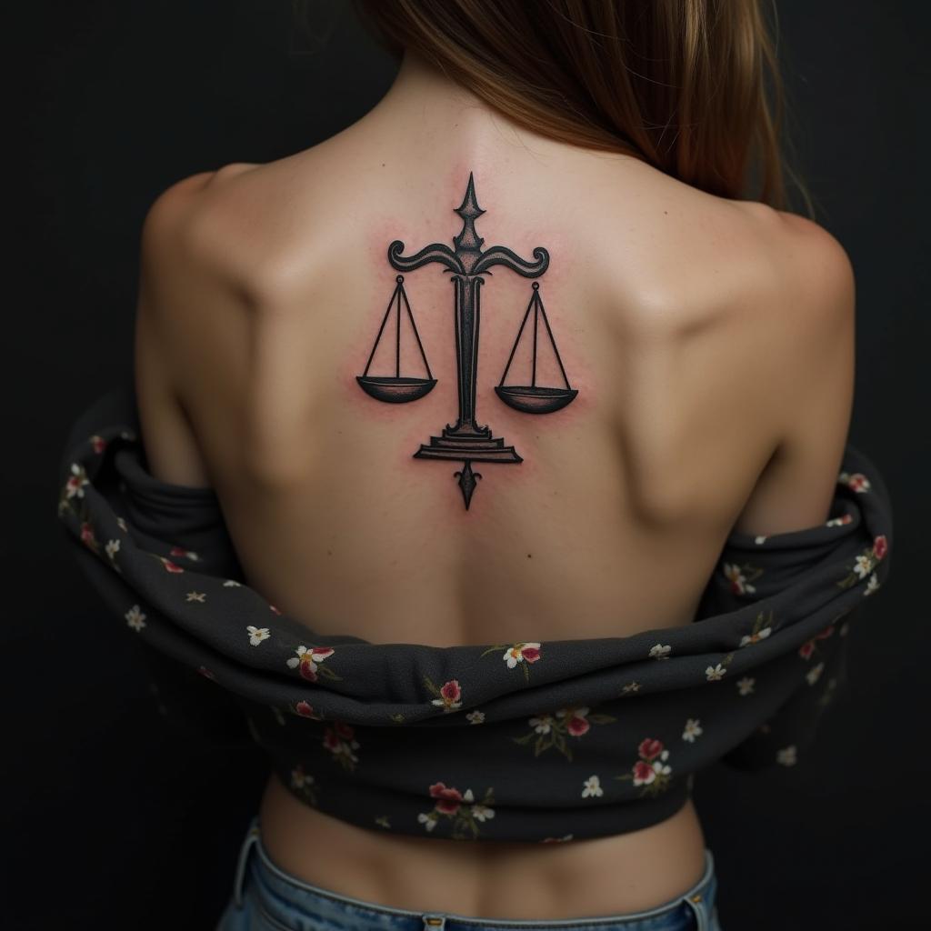 Libra Sign Tattoo 20