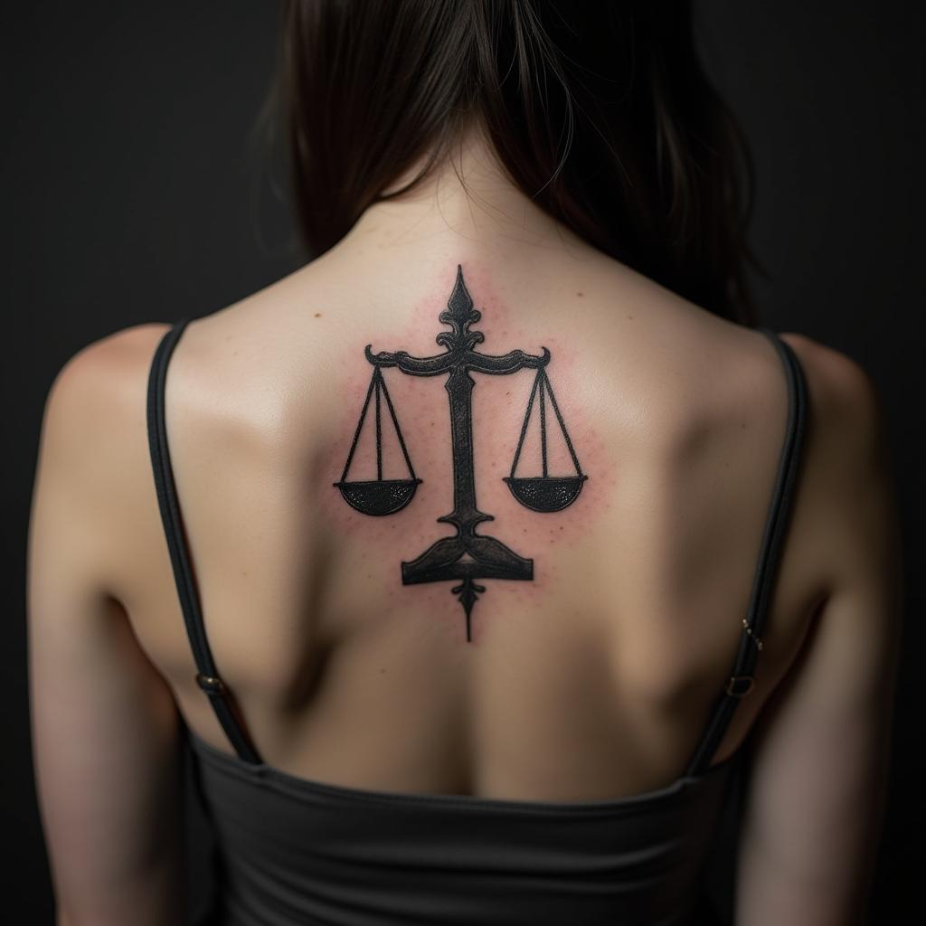 Libra Sign Tattoo 21