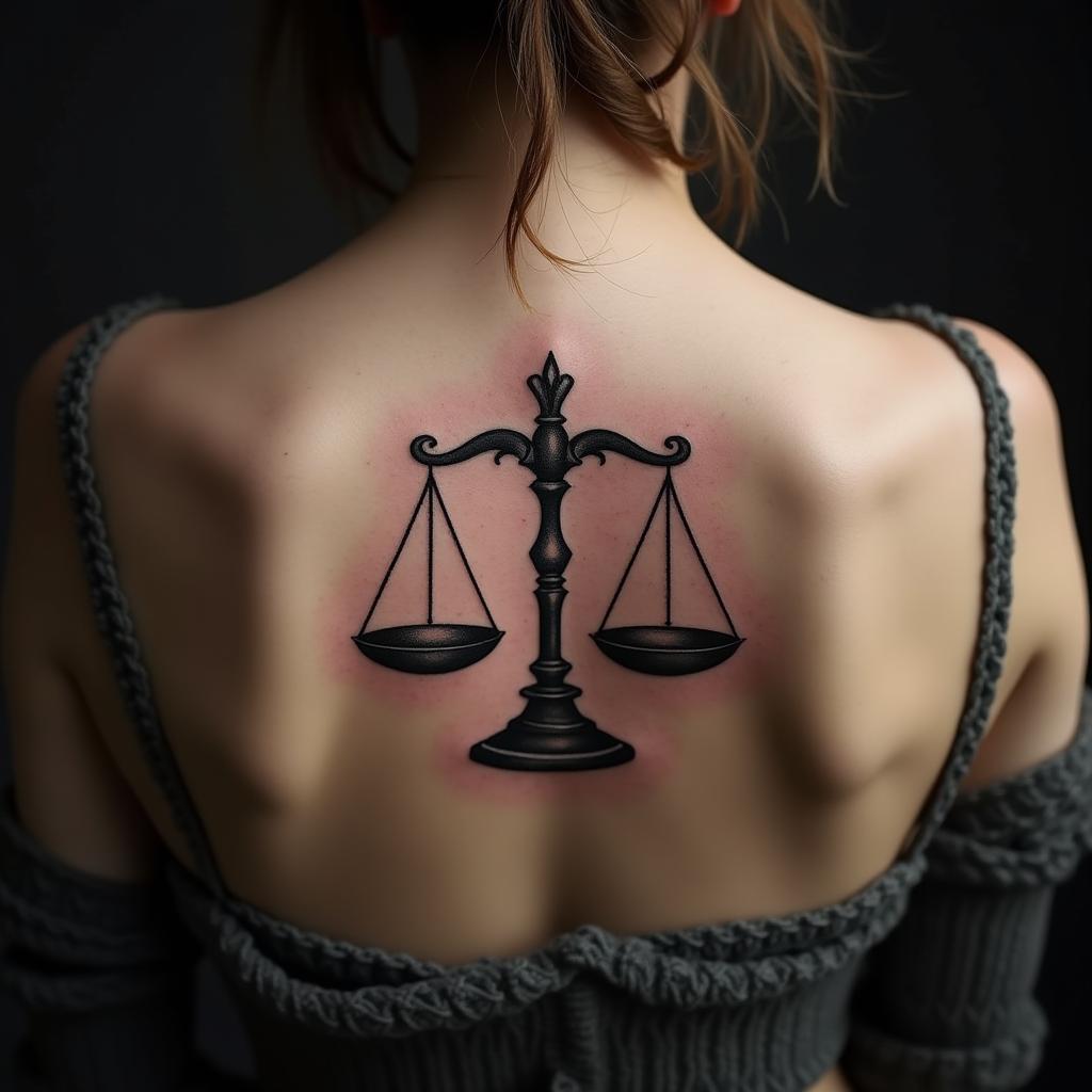 Libra Sign Tattoo 22