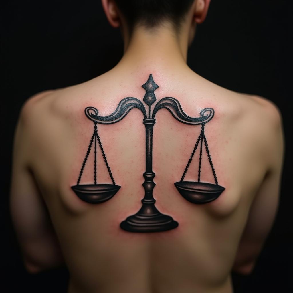 Libra Sign Tattoo 23