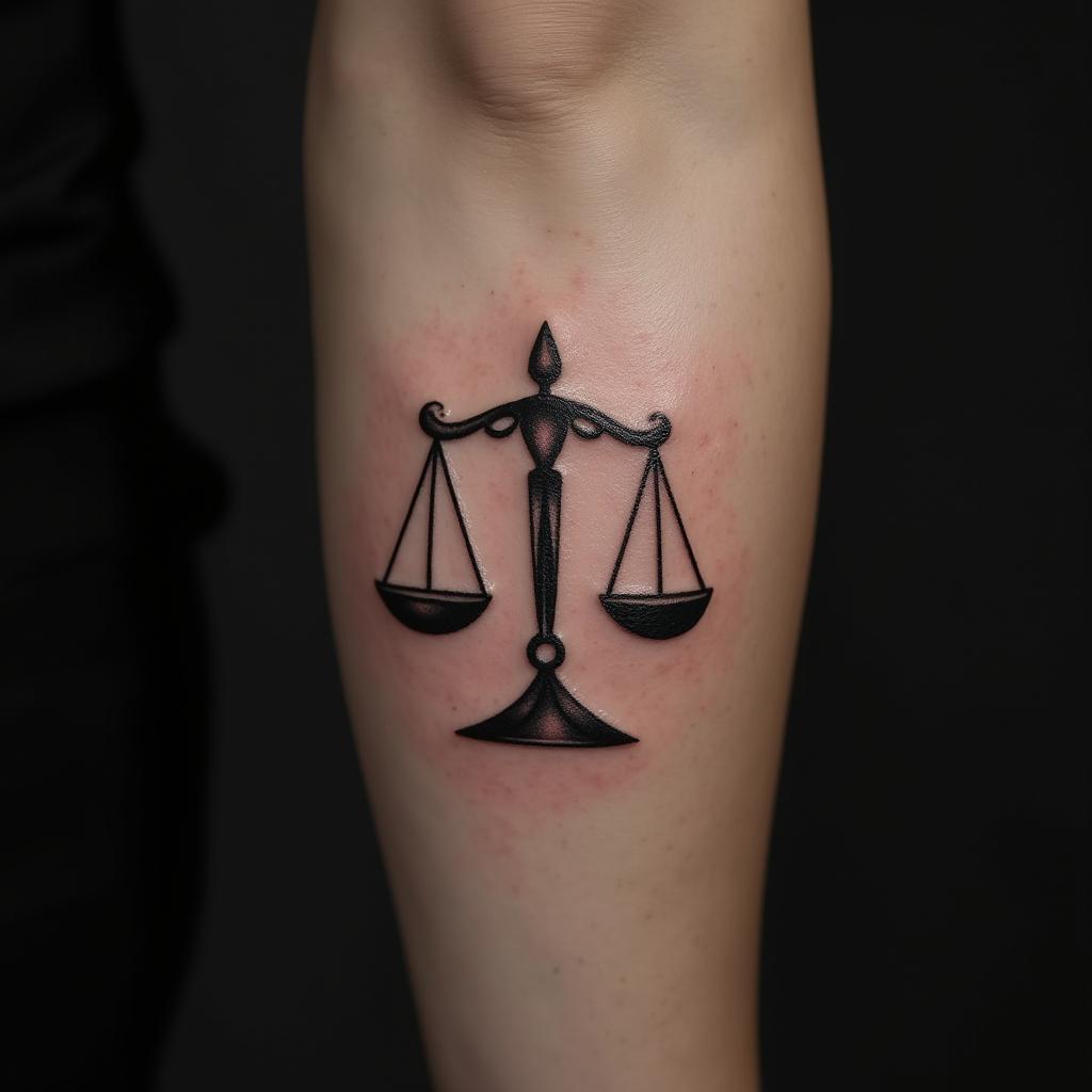 Libra Sign Tattoo 3