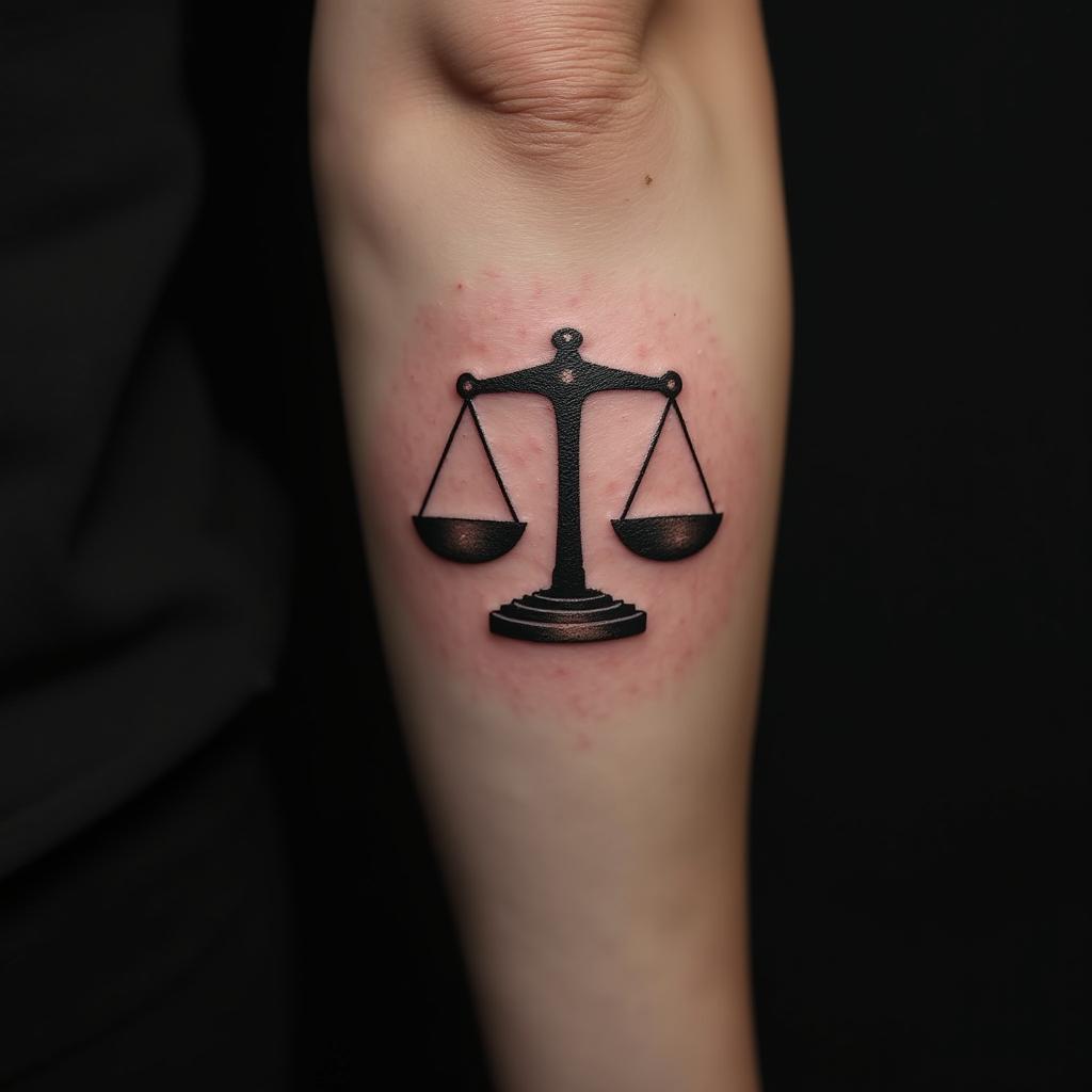 Libra Sign Tattoo 4