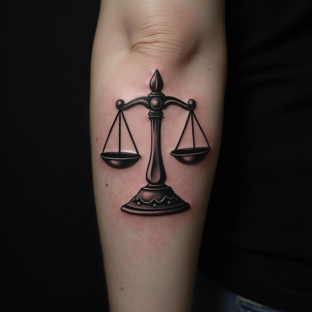 Libra Sign Tattoo 5