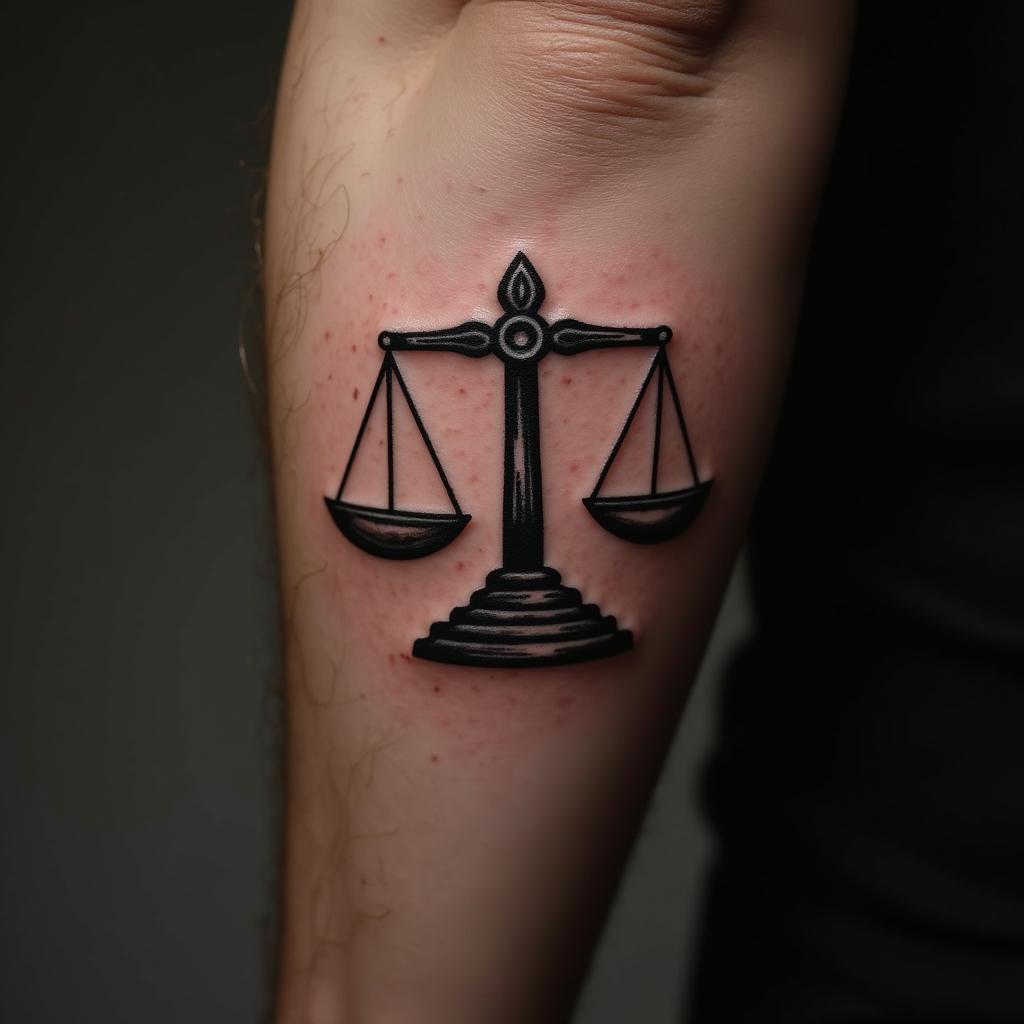 Libra Sign Tattoo 6