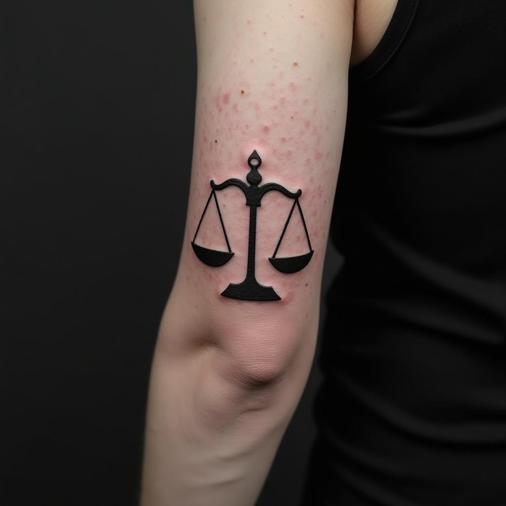 Libra Sign Tattoo 8