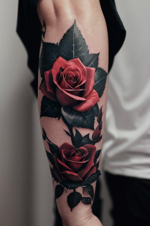 Man Rose Tattoo 10