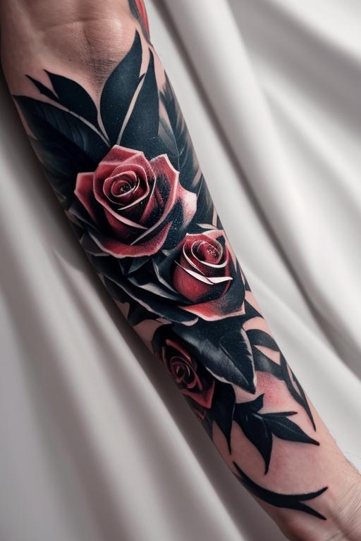 Man Rose Tattoo 14