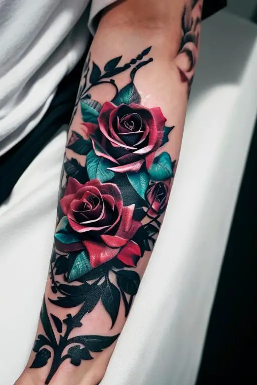 Man Rose Tattoo 15