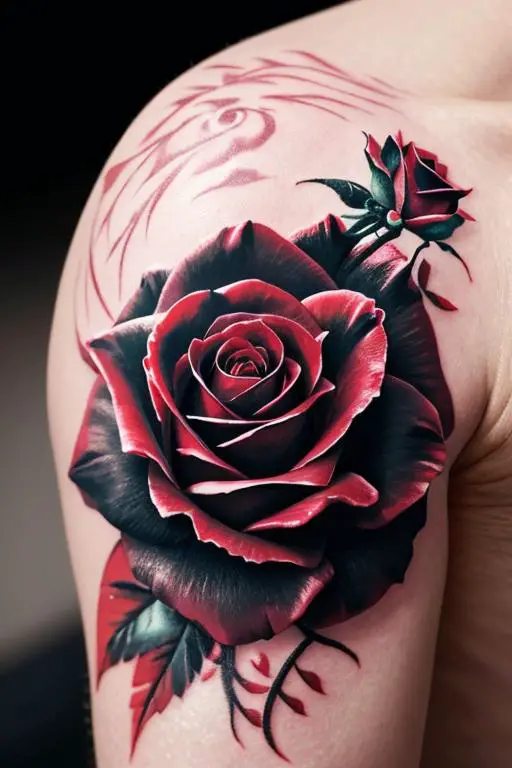 Man Rose Tattoo 5