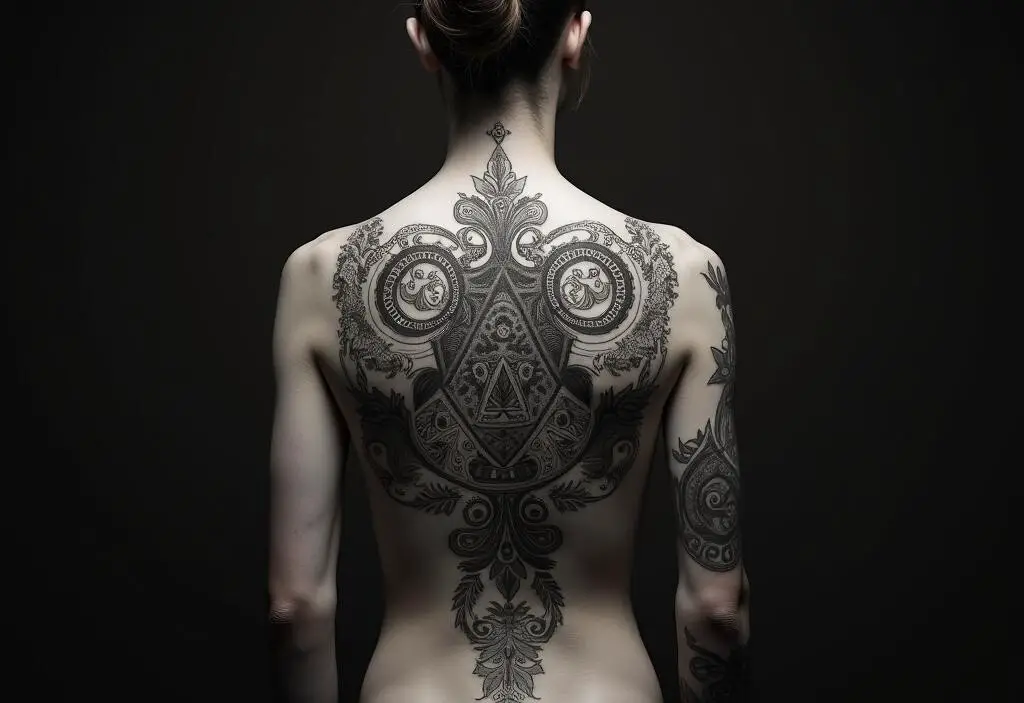 Mayan Tattoo On Back 1