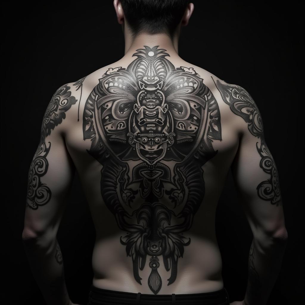 Mayan Tattoo On Back 2