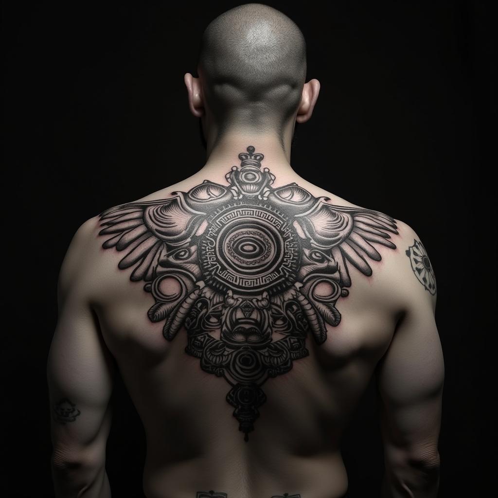 Mayan Tattoo On Back 3