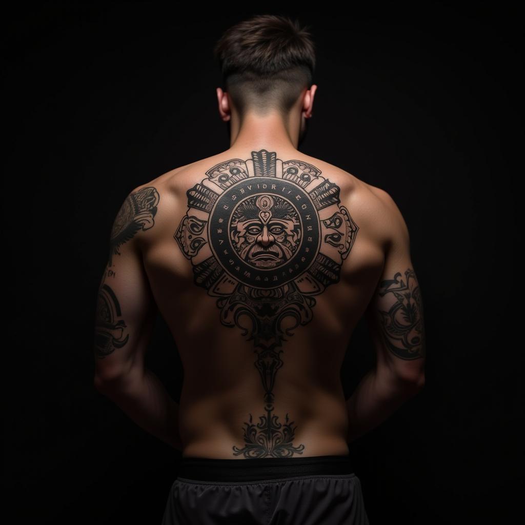 Mayan Tattoo On Back 4