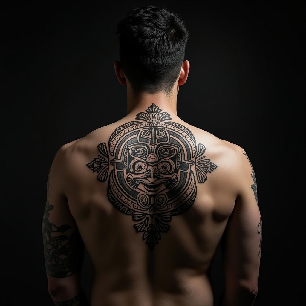 Mayan Tattoo On Back 5