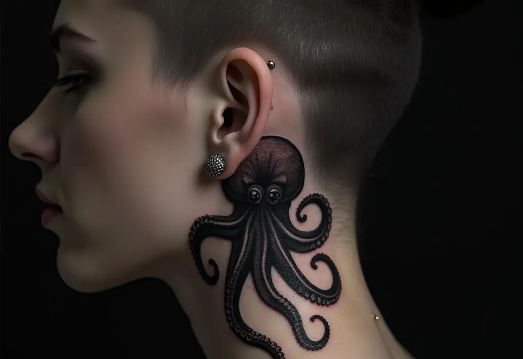 Octopus Tattoos On Behind 1