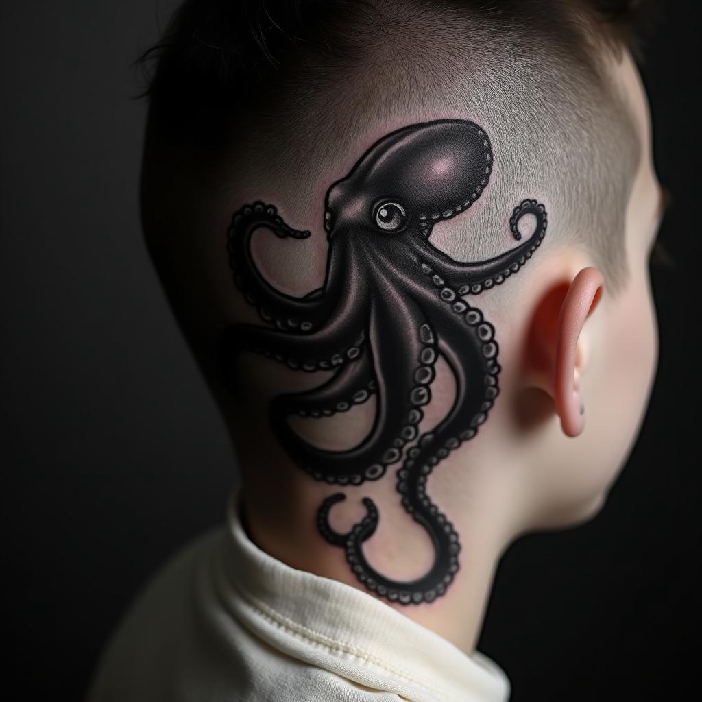 Octopus Tattoos On Behind 2