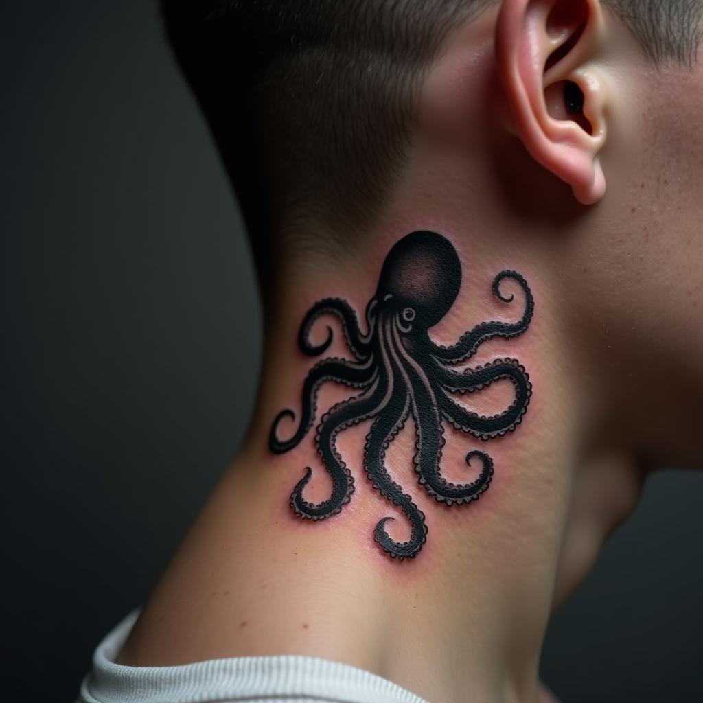 Octopus Tattoos On Behind 4