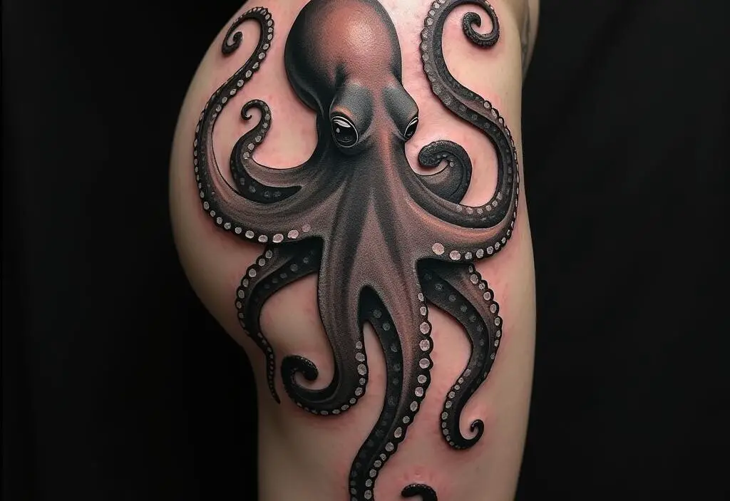 Octopus Tattoos On Hip 1