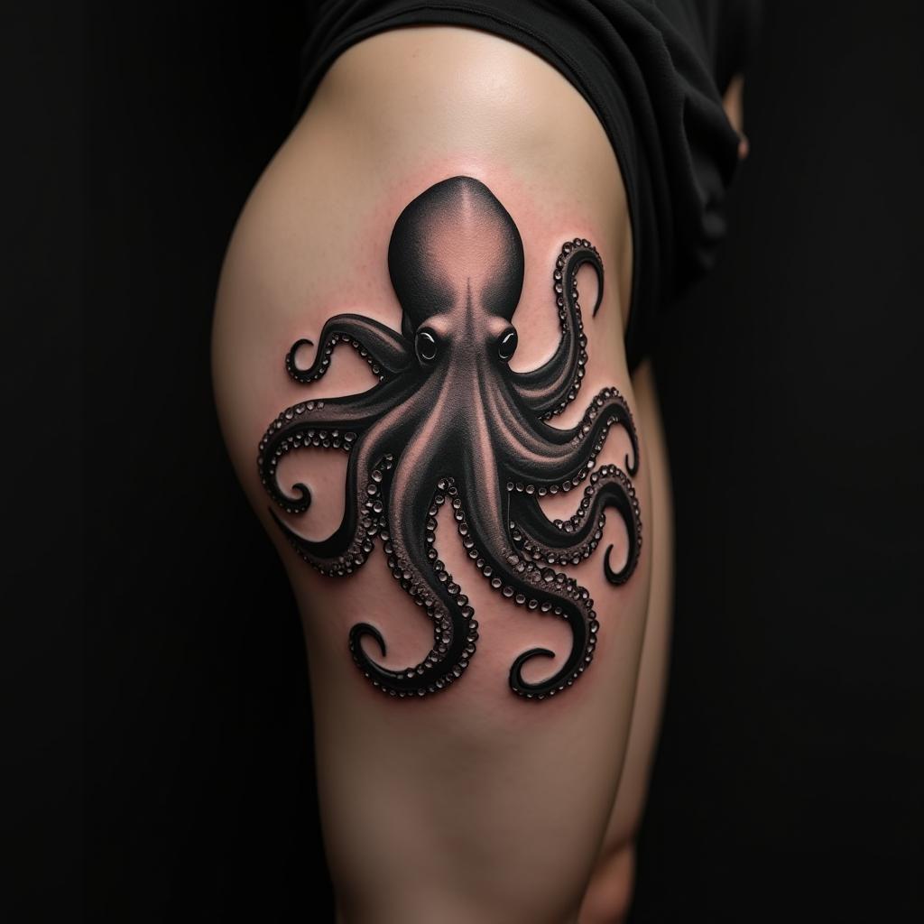 Octopus Tattoos On Hip 11