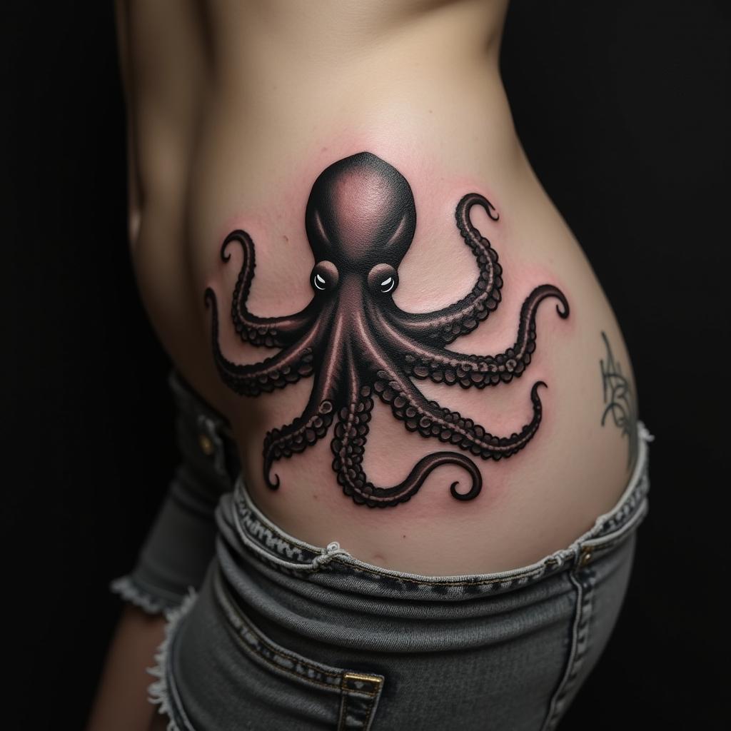 Octopus Tattoos On Hip 4