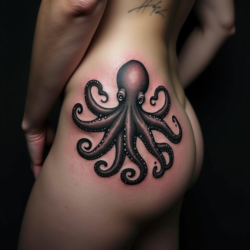 Octopus Tattoos On Hip 6