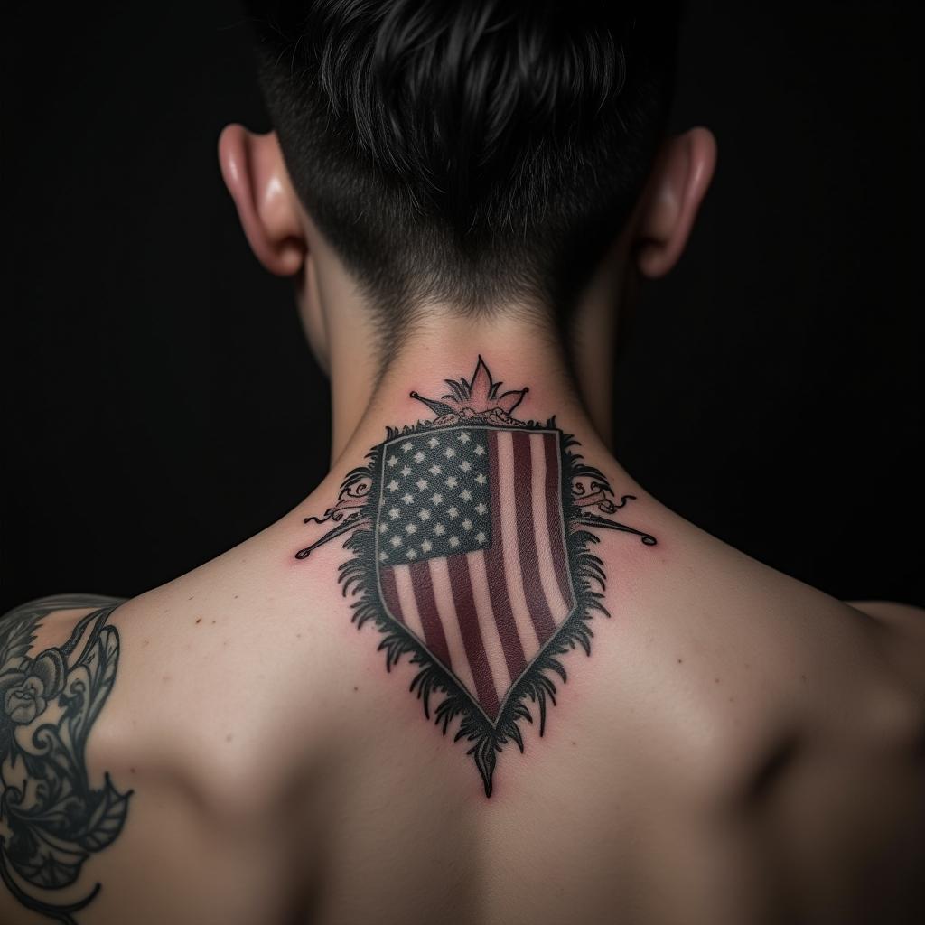 Patriotic Tattoo On Back 1