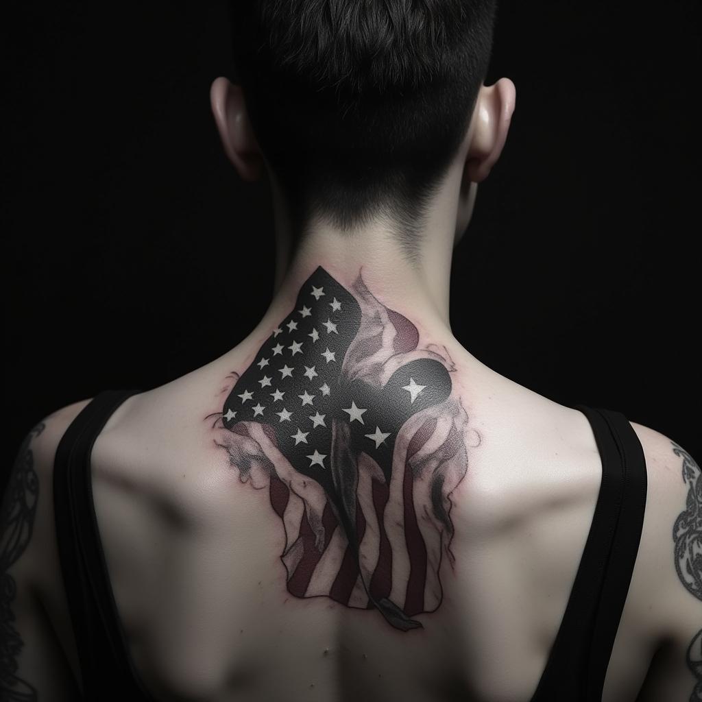 Patriotic Tattoo On Back 10