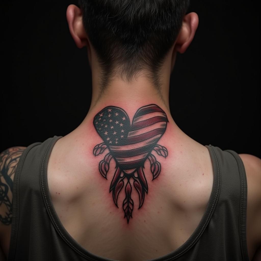 Patriotic Tattoo On Back 11