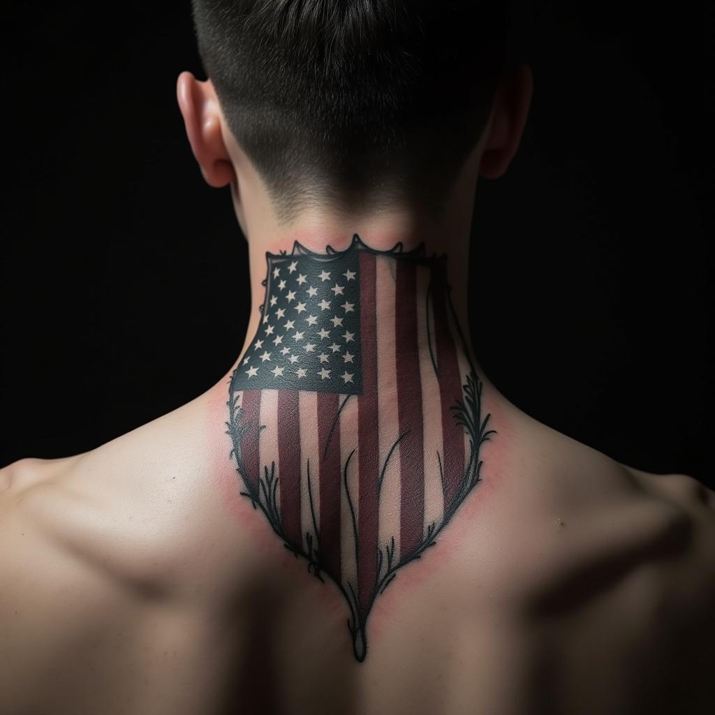 Patriotic Tattoo On Back 12