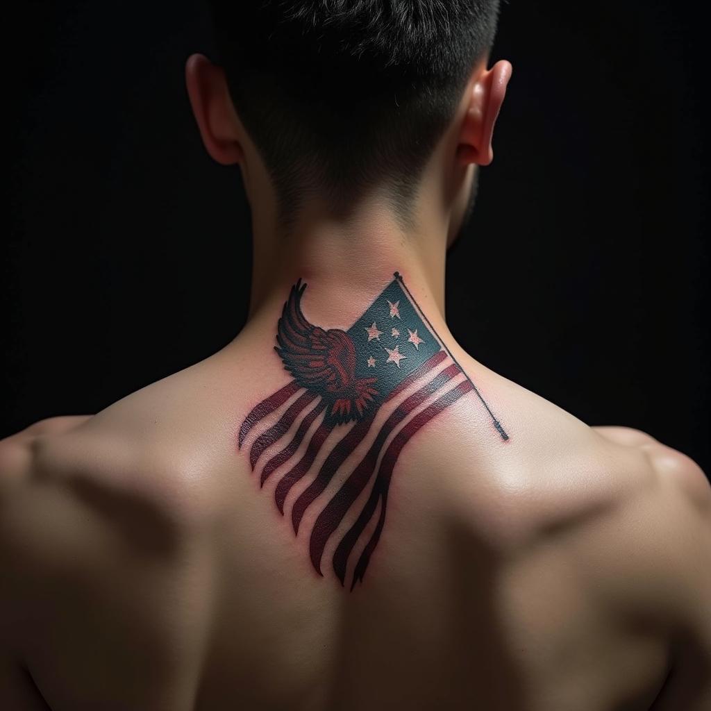 Patriotic Tattoo On Back 13