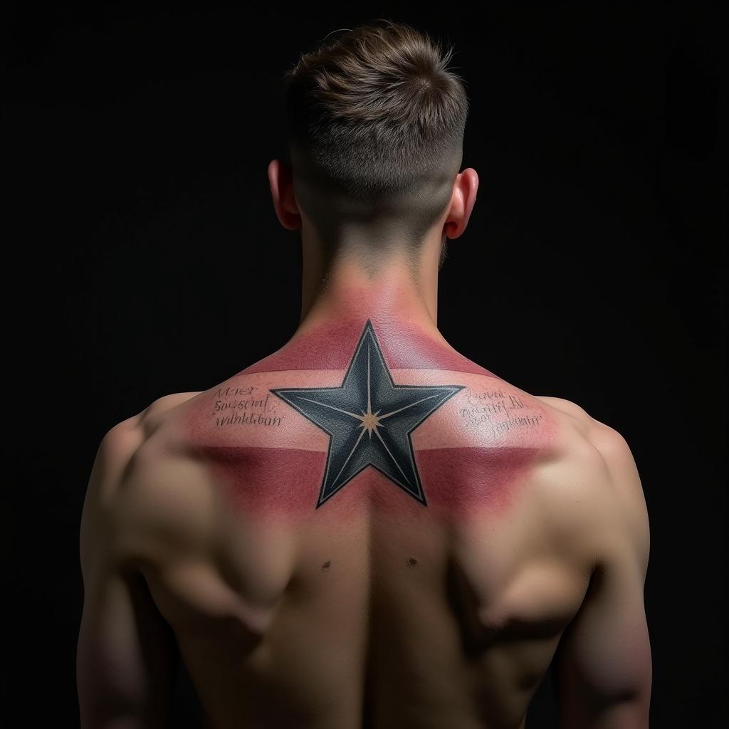 Patriotic Tattoo On Back 14