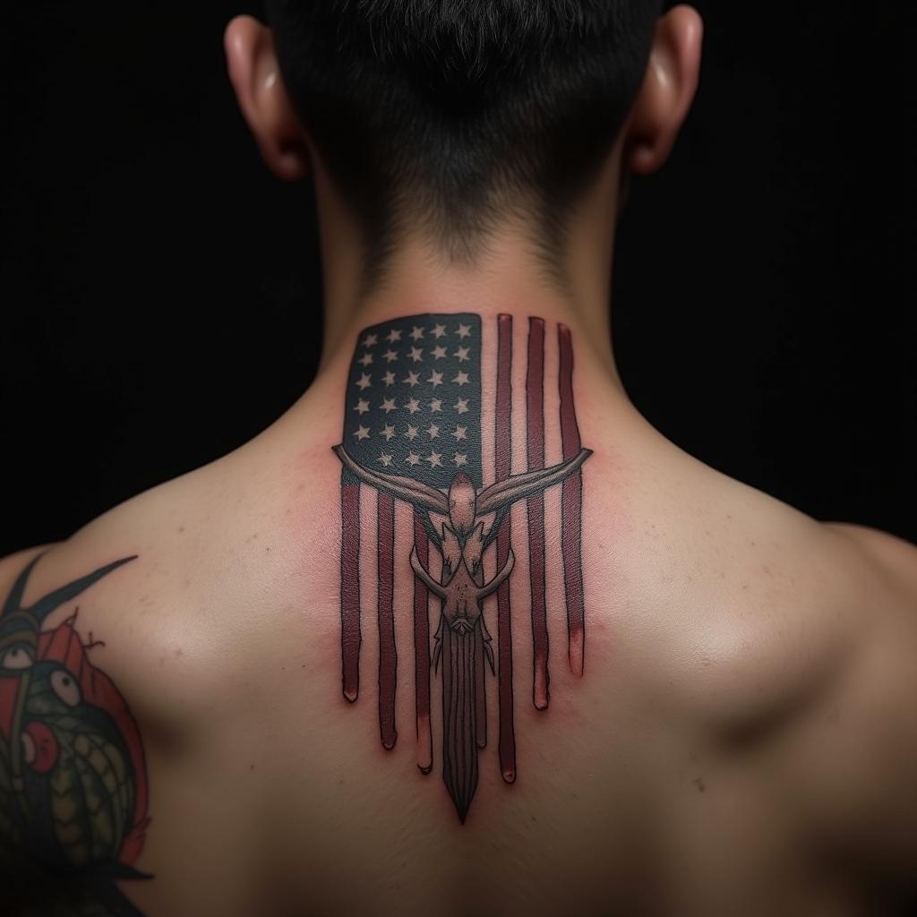 Patriotic Tattoo On Back 2