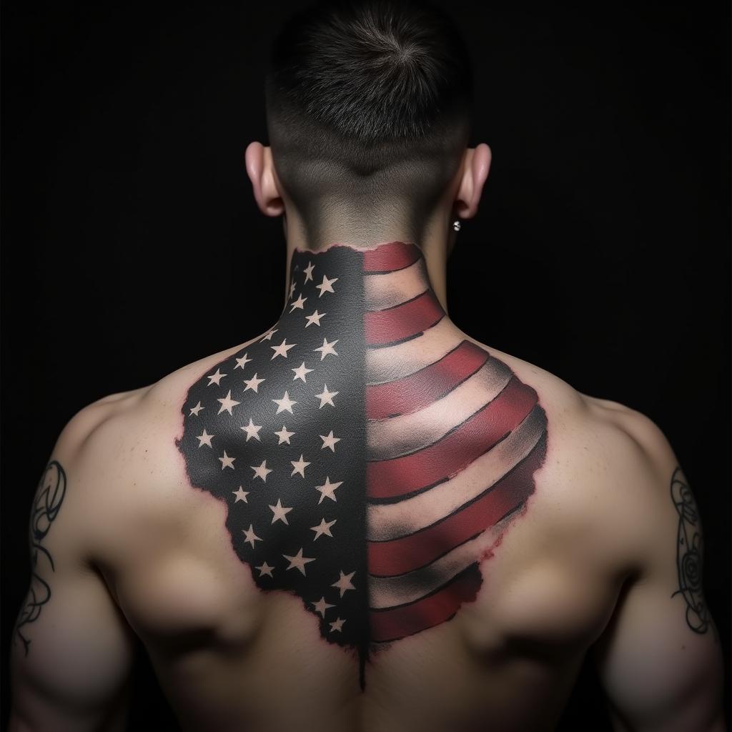 Patriotic Tattoo On Back 3