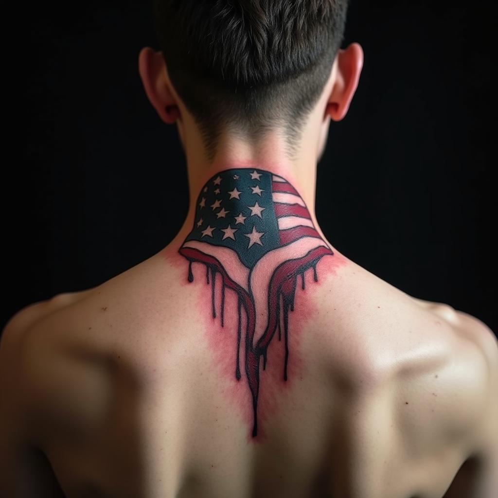 Patriotic Tattoo On Back 7