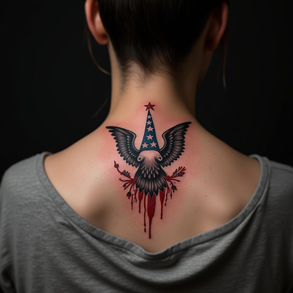 Patriotic Tattoo On Back 8