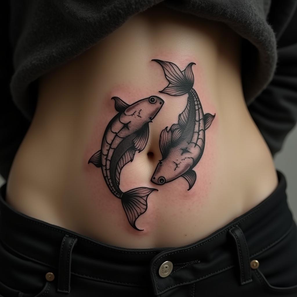 Pisces Sign Tattoo 11